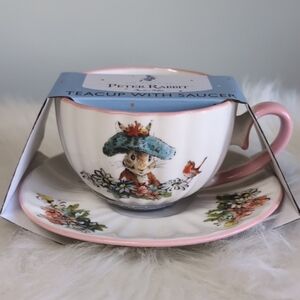 Beatrix Potter ™️ Peter Rabbit Ceramic Teacup and Saucer Set